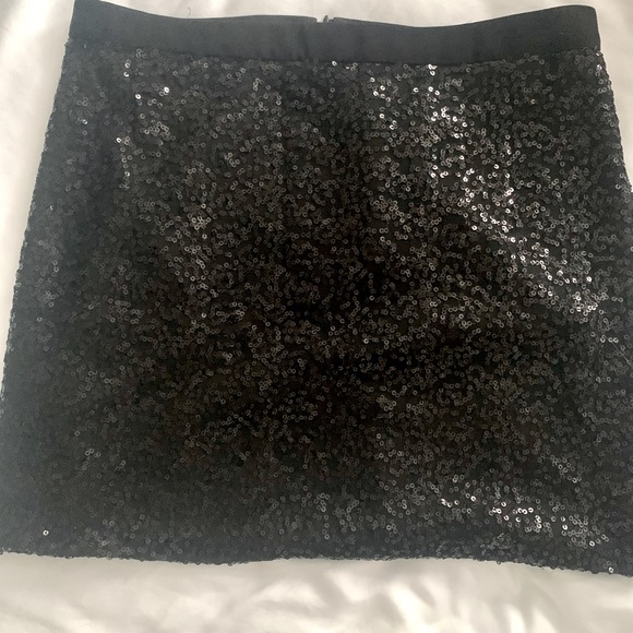 JCREW BLACK SEQUENCE MINI SKIRT - Picture 1 of 5